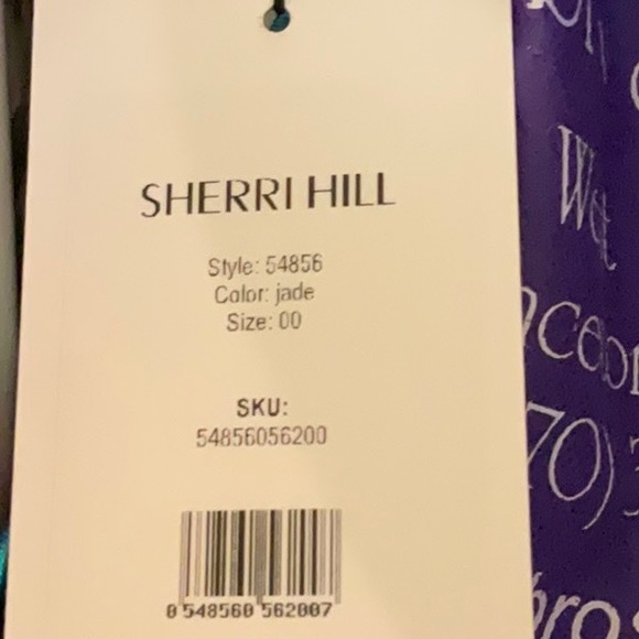 Sherri Hill size 00 Jade Ball gown with slit - Picture 4 of 4